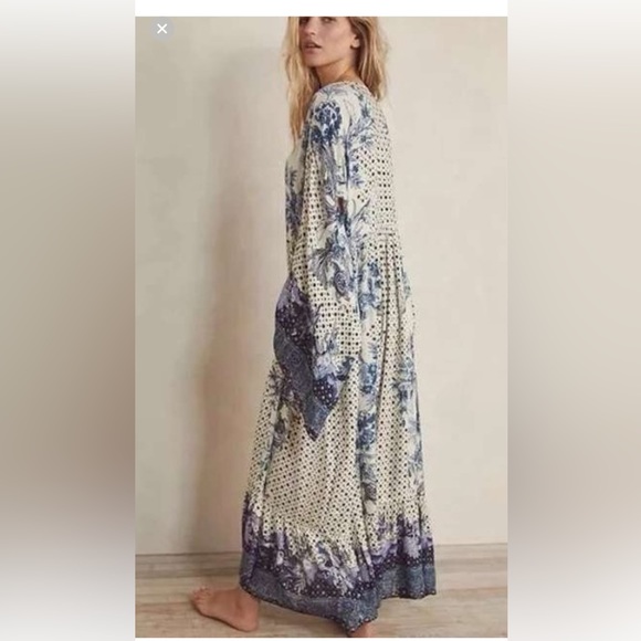 NWT Free People Antoinette Robe - Maxi with Tie xs/s - Picture 2 of 4